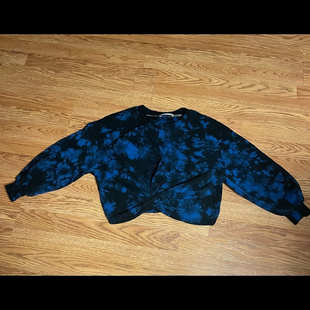 alice + olivia tye dye crop top